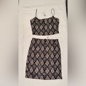 Windsor Snake Print Crop Top | New with Tag | Size Small